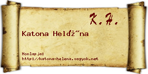 Katona Heléna névjegykártya