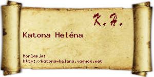 Katona Heléna névjegykártya